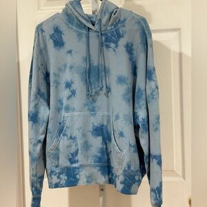 Pacsun La Hearts Blue Tie-Dye Hoodie large